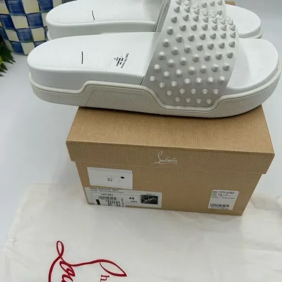 Men's Christian Louboutin studded Pool slides size 45 made in Italy - Picture 9 of 9